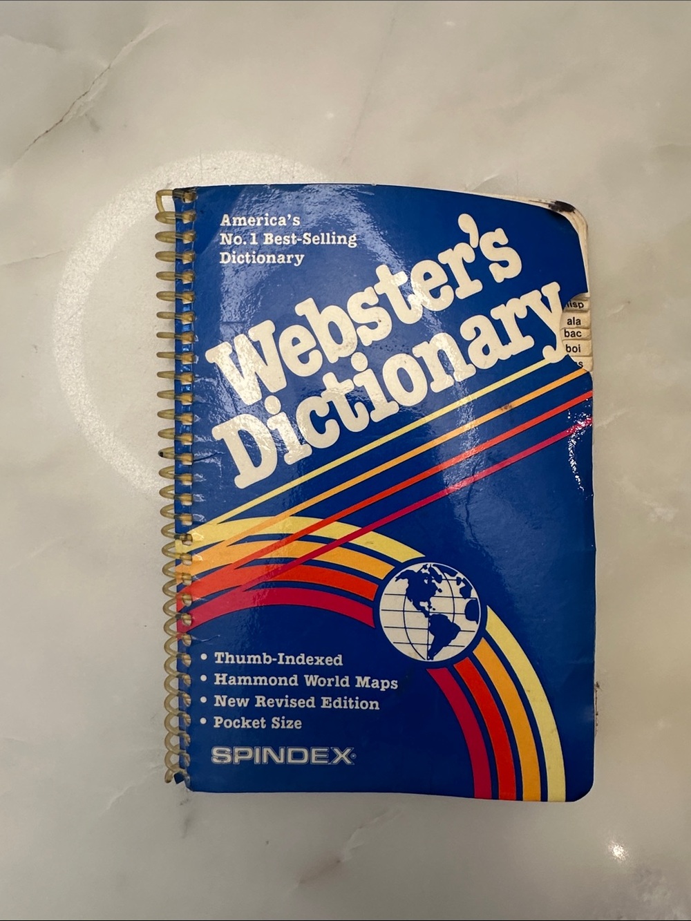 1981 Spindex Webster's Pocket Dictionary Vintage Mini Book